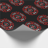 Firefighter Badge Pattern Wrapping Paper | Zazzle