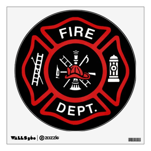 Firefighter Badge Wall Decal