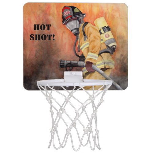 Firefighter Basketball Trash Shot Gift For Him Mini Basketball Hoop