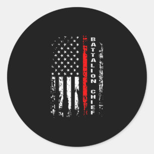 Firefighter Battalion Chief Battalion Chief Gift Classic Round Sticker