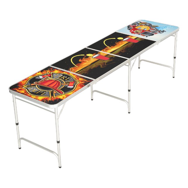 Firefighter Beer/ Other  Pong Table (Angled)