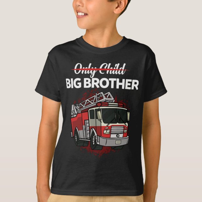 Firefighter Big Brother Fireman Funny Gift T-Shirt (Front)