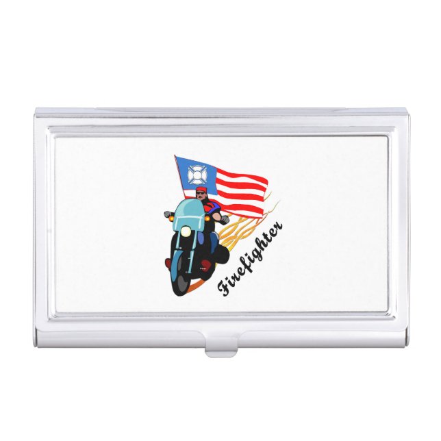 Firefighter Bikers Business Card Holder (Front)