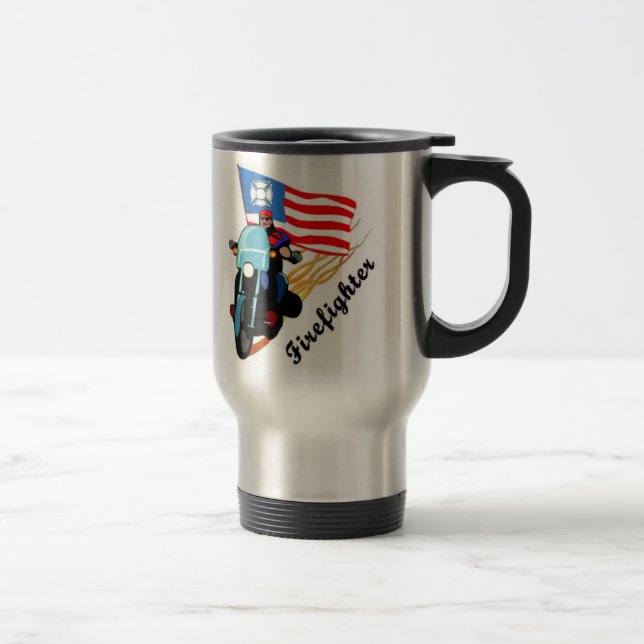 Firefighter Bikers Travel Mug (Right)
