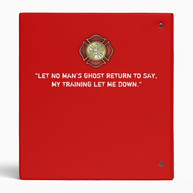 FIREFIGHTER BINDER (Back)