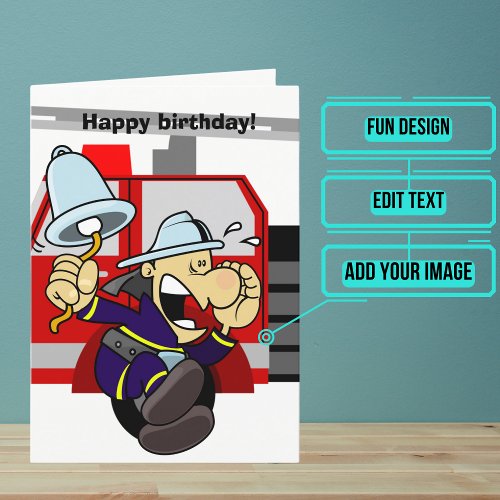 Firefighter Birthday Card