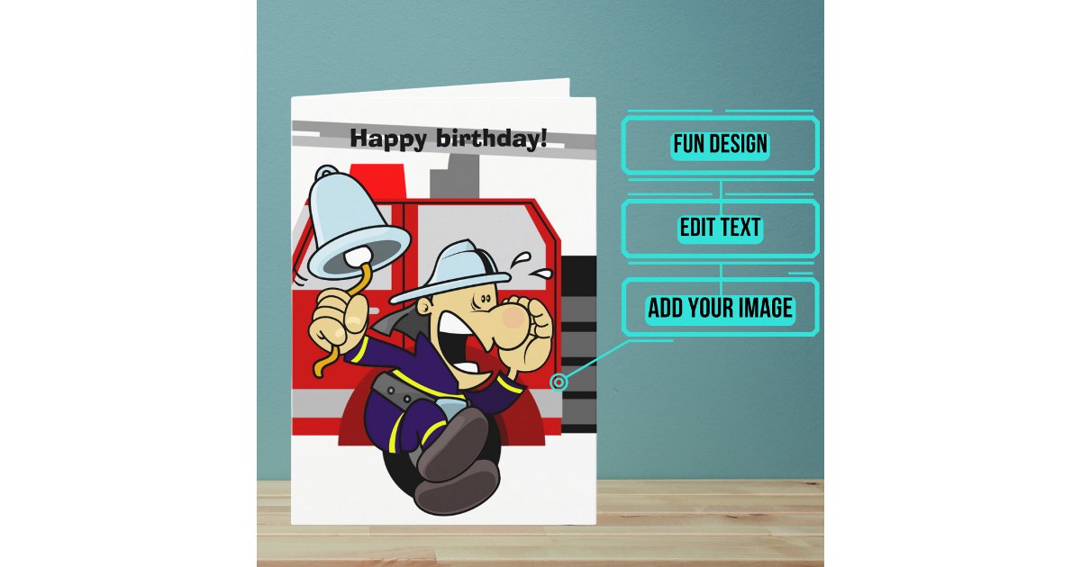 Firefighter Birthday Card | Zazzle