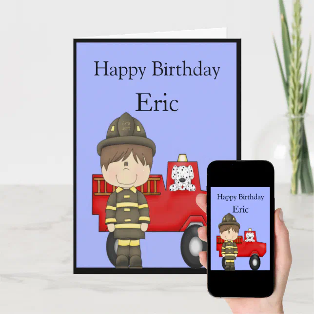 Firefighter Birthday Card | Zazzle