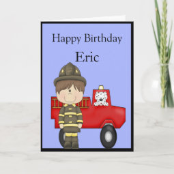 Firefighter Birthday Card | Zazzle