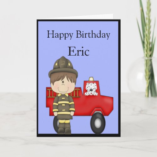 Firefighter Birthday Card