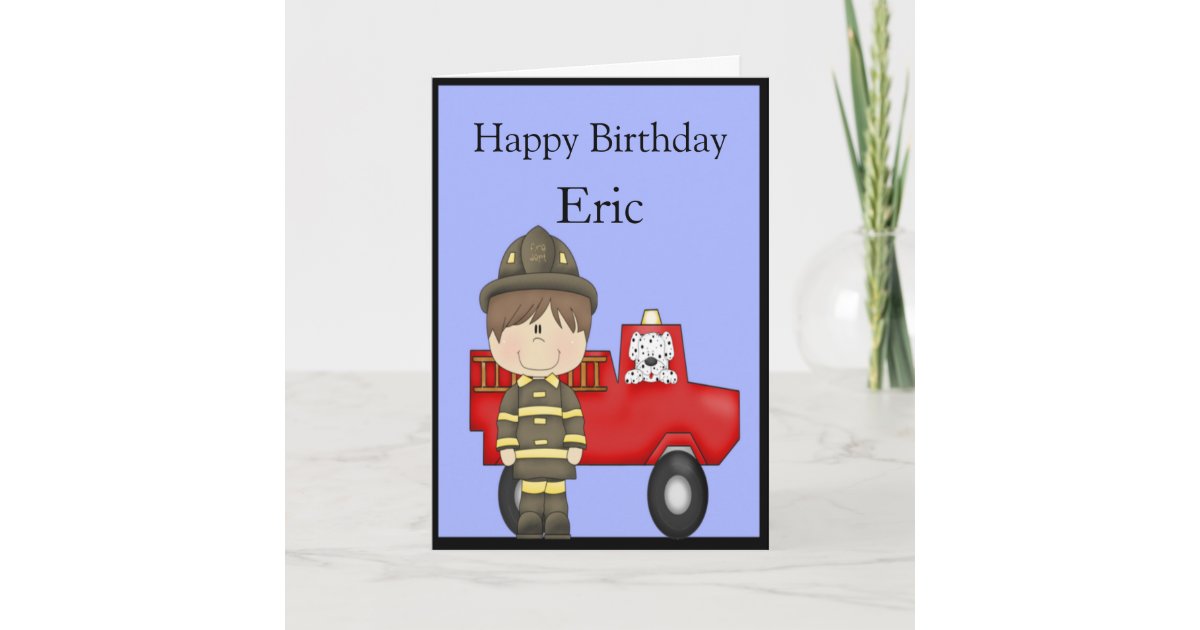 Firefighter Birthday Card | Zazzle