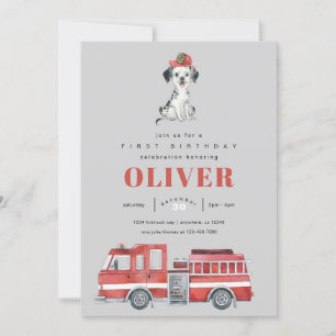 Firefighter Birthday Party Invitation 