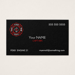 Fire Department Business Cards & Templates | Zazzle