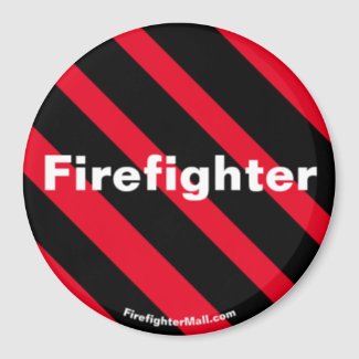 Firefighter Black/Red magnet