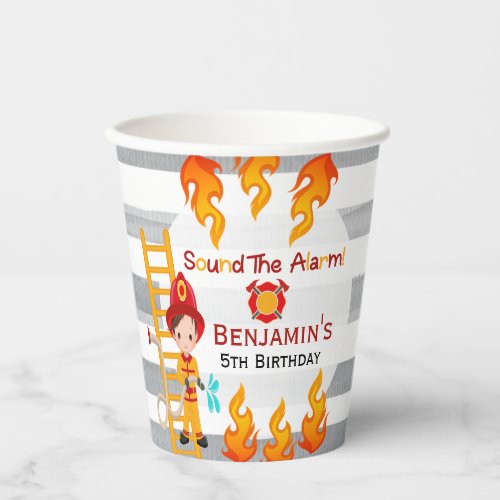 Firefighter Boys Birthday   Paper Cups