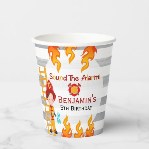 Firefighter Boys Birthday   Paper Cups