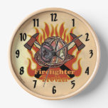 Firefighter Brother custom name Clock
