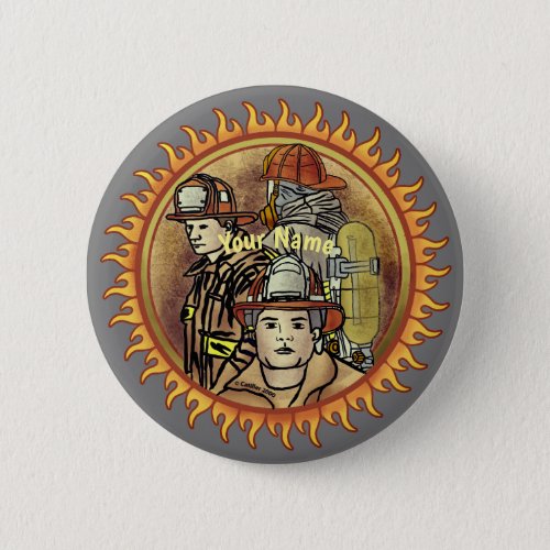 Firefighter Brotherhood custom name pin