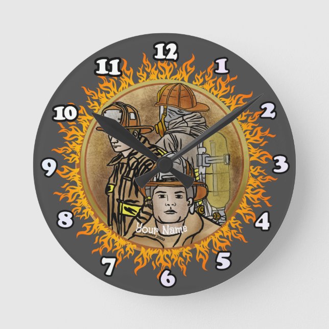 Firefighter Brothers  clock (Front)