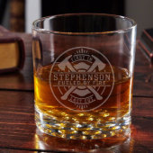 Firefighter Buckman Smart Engraved Whiskey Glass (Front)