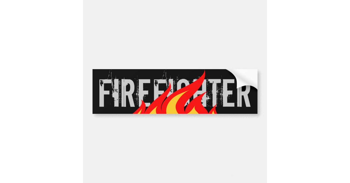Firefighter bumper sticker Zazzle