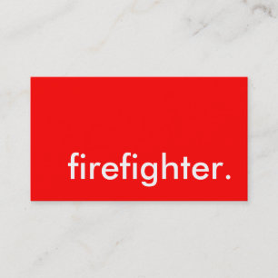 firefighter business card