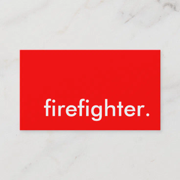 firefighter business card | Zazzle
