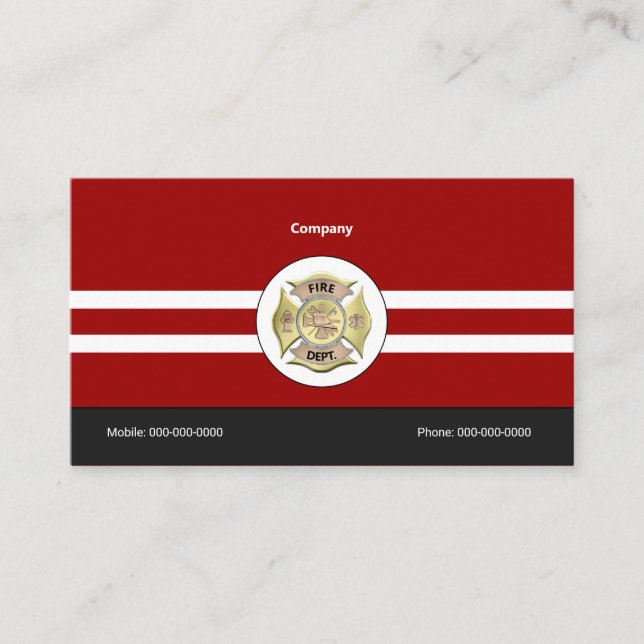 Firefighter Business Card (Front)