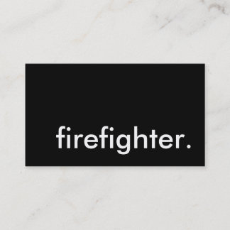 firefighter business card