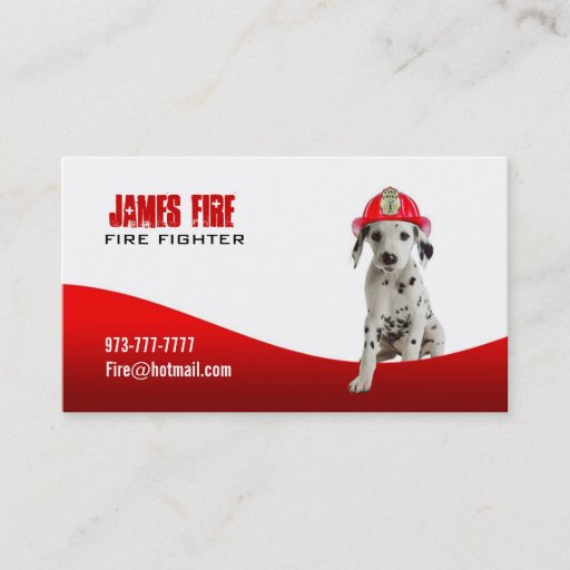 Customizable Firefighter Business cards