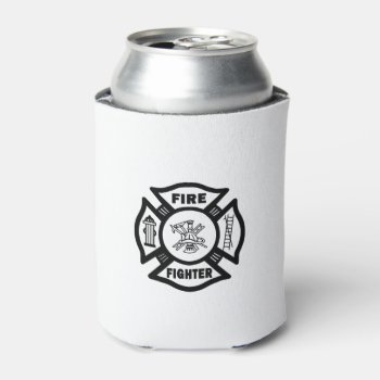 Firefighter Can Cooler by bonfirefirefighters at Zazzle
