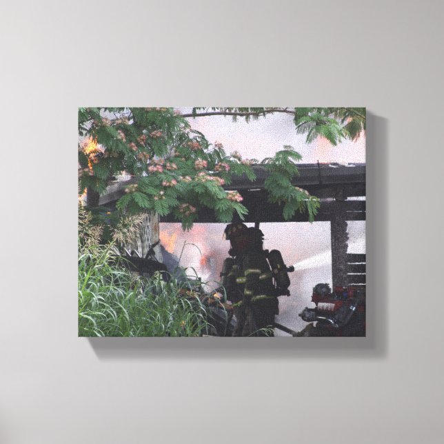 Firefighter  canvas print (Front)