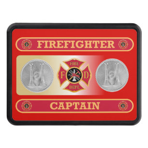 Firefighter Captain's Shield Hitch Cover