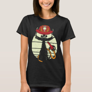 Firefighter Cat In Firefighter Uniform Firefighter T-Shirt
