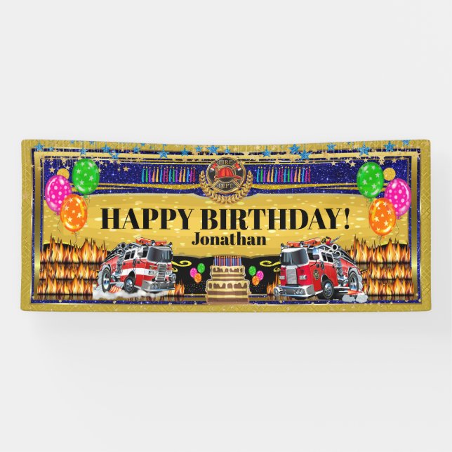 Firefighter Celebration Banner (Horizontal)