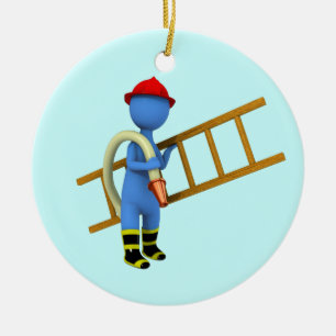 Firefighter Ceramic Ornament