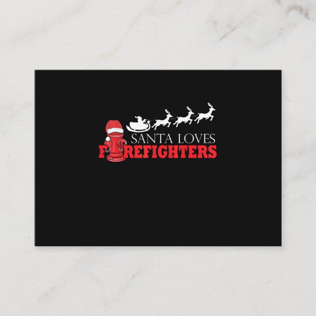 Firefighter Christmas Gifts Santa Claus Fireman Business Card (Front)