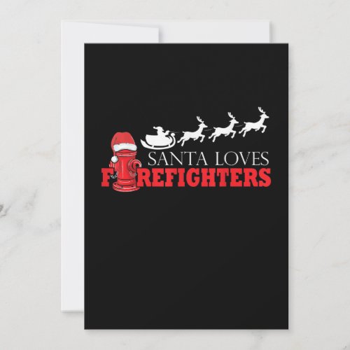 Firefighter Christmas Gifts Santa Claus Fireman Holiday Card