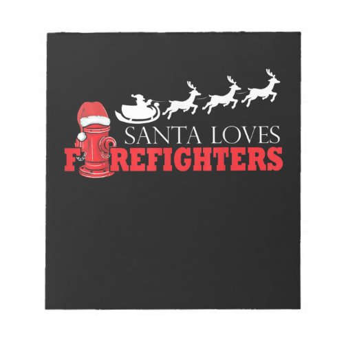 Firefighter Christmas Gifts Santa Claus Fireman Notepad