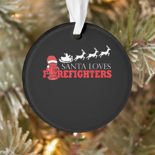 Firefighter Christmas Gifts Santa Claus Fireman Ornament