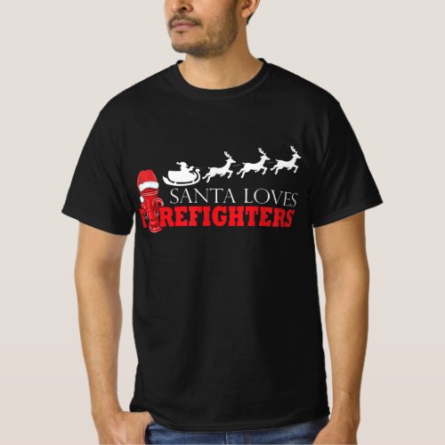 Firefighter Christmas Gifts Santa Claus Fireman T_Shirt