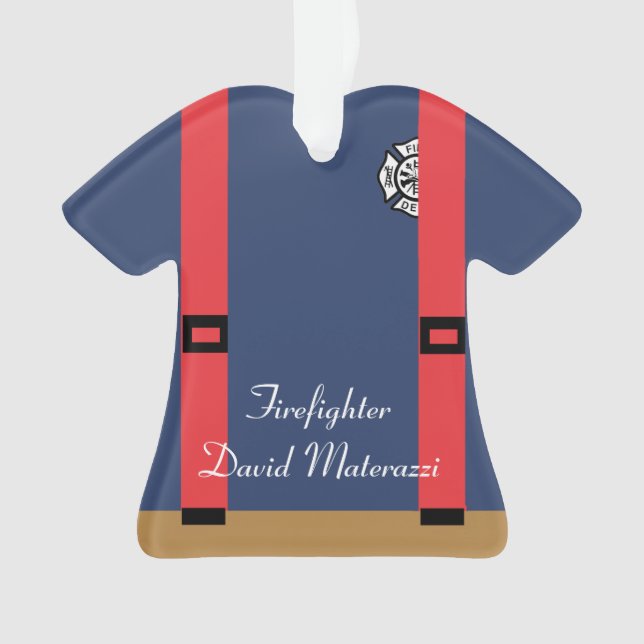 Firefighter Christmas Ornament (Front)