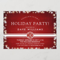 Firefighter Christmas Party Invitation