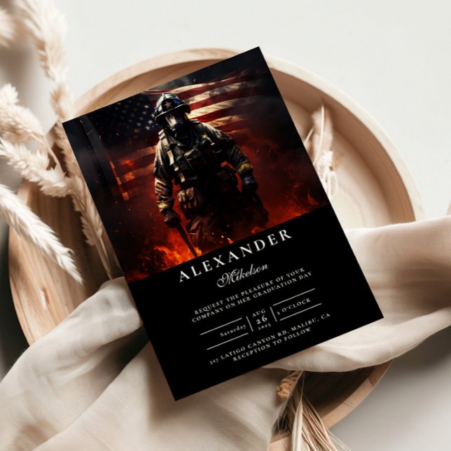 Firefighter Class of 2026 Graduation Invitation (Creator Uploaded)