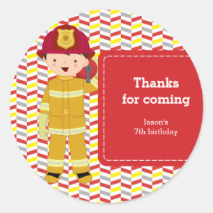 Firefighter Classic Round Sticker