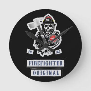 Firefighter Clock! Round Clock