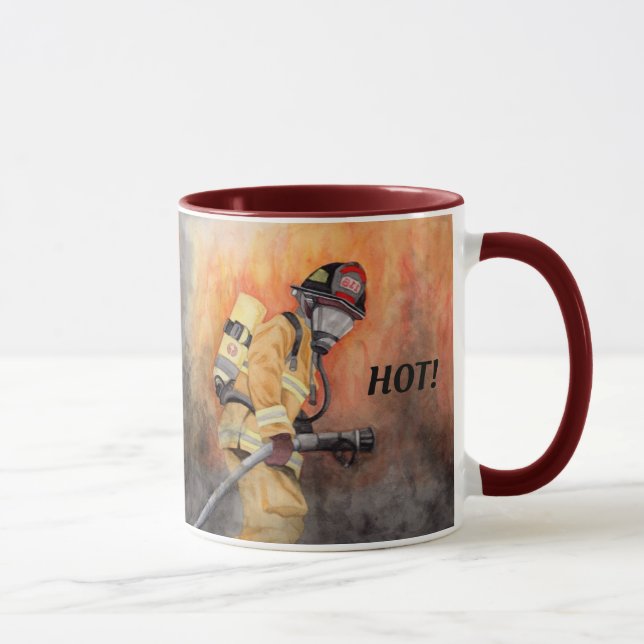 Firefighter Coffee Cup Personalize Words (Right)