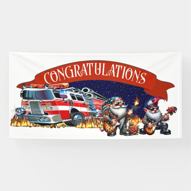 FIREFIGHTER CONGRATULATIONS BANNER (Horizontal)