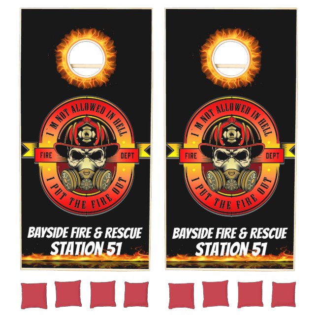 FIREFIGHTER CORNHOLE SET (Set)