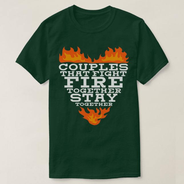 Firefighter Couple  T-Shirt (Design Front)